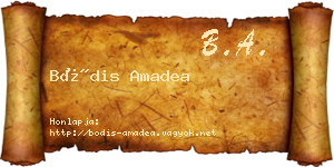 Bódis Amadea névjegykártya